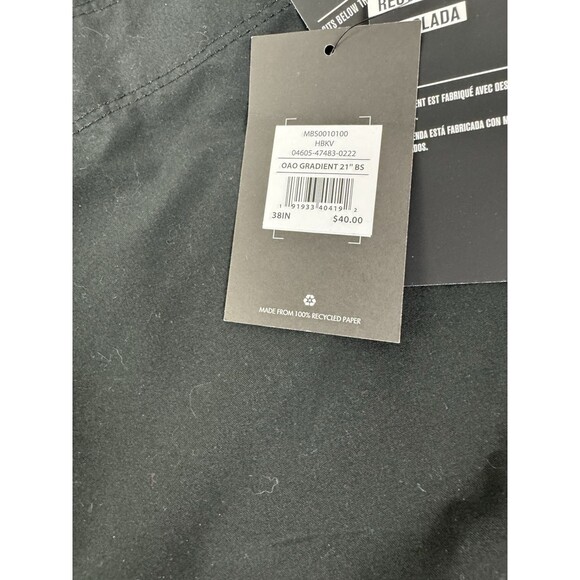 Hurley Size 38 Mens Board Shorts Swim 21" Length Black Tie Waist Back Pocket - Picture 6 of 6